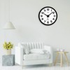 WallarGe Atomic Wall Clock with Night Light - Silent Lighted