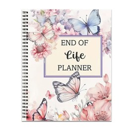 End of Life Planner Book with Twin Wire Spiral Binding, Death Planner Organizer Notebook for Final Will Arrangements Guide