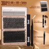 Geeneiya Volume Lash Clusters Kit with 16-18MM Spikes Eyelash Clusters