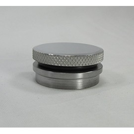 VENTED OR NON-VENTED Billet Aluminum Motorcycle Gas/Fuel Tank Cap Knurled - Steel Stepped Bung - Custom Harley Chopper Bobber Cafe Racer - MADE IN USA (AL/ST)