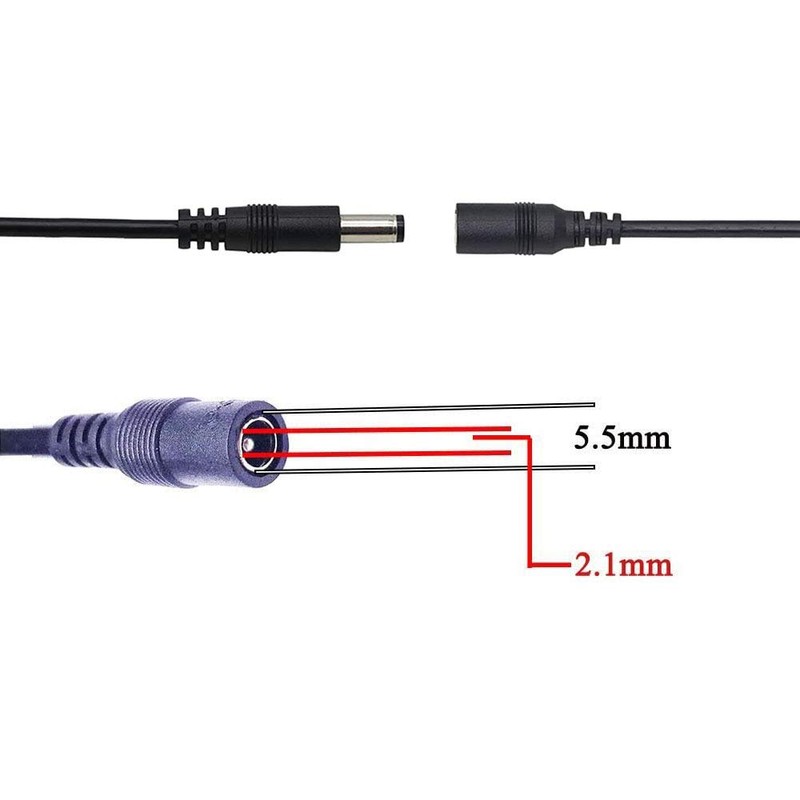 TronicsPros 2pcs LED Strip Light Inline On/Off Switch Cable DC