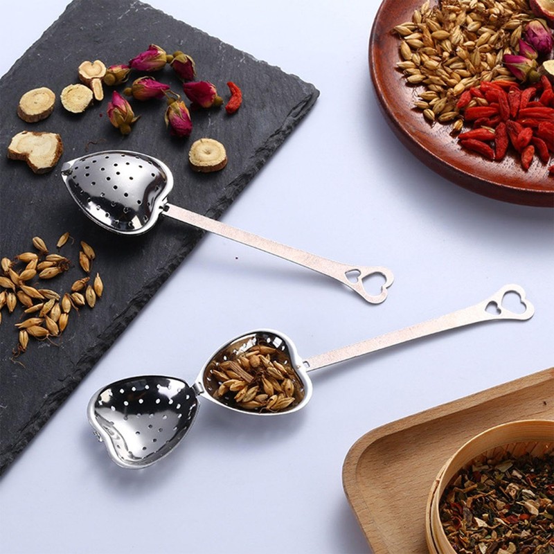 TVSVKWE 6 Pieces Of Heart-Shaped Tea Filter Spoon, Creative Tea