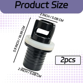 Paddle Board Pump Adaptor, Adapter for Air Tent, SUP, 2-Piece Set with Black Inflatable Hose and Plastic Connector for Various Pump Systems