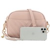 lola mae Quilted Crossbody Bag, Trendy Design Shoulder Purse, Blush