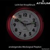 Atrium Wecker Analog Quarz ohne Ticken mit Licht und Snooze