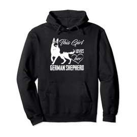 Girl Loves Her German Shepherd | Dog Owner Youth Pullover Hoodie
