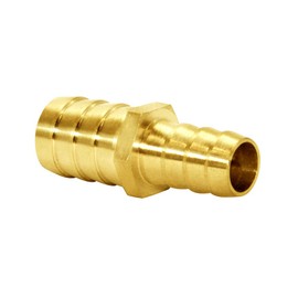 Joywayus Brass Reducer 1/2" to 5/8" Barb Fitting Reducing Splicer, Hex Union Brass Fitting Reducer Water/Fuel/Air