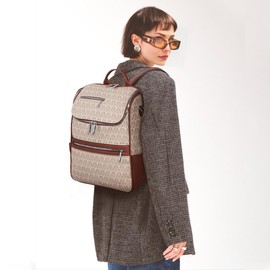 MARCO M KELLY Womens Backpack Purse Vegan Leather 15.6 inch Laptop Backpack Bag Work Travel Shoulder Convertible Handbag