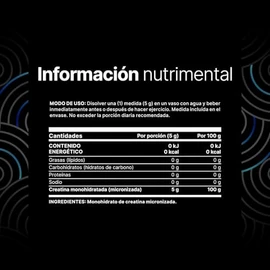 B Life Creatina Monohidratada 310 g en polvo | 62 Servicios | 5 g por porción | Alta Pureza | Creatine Monohydrate.
