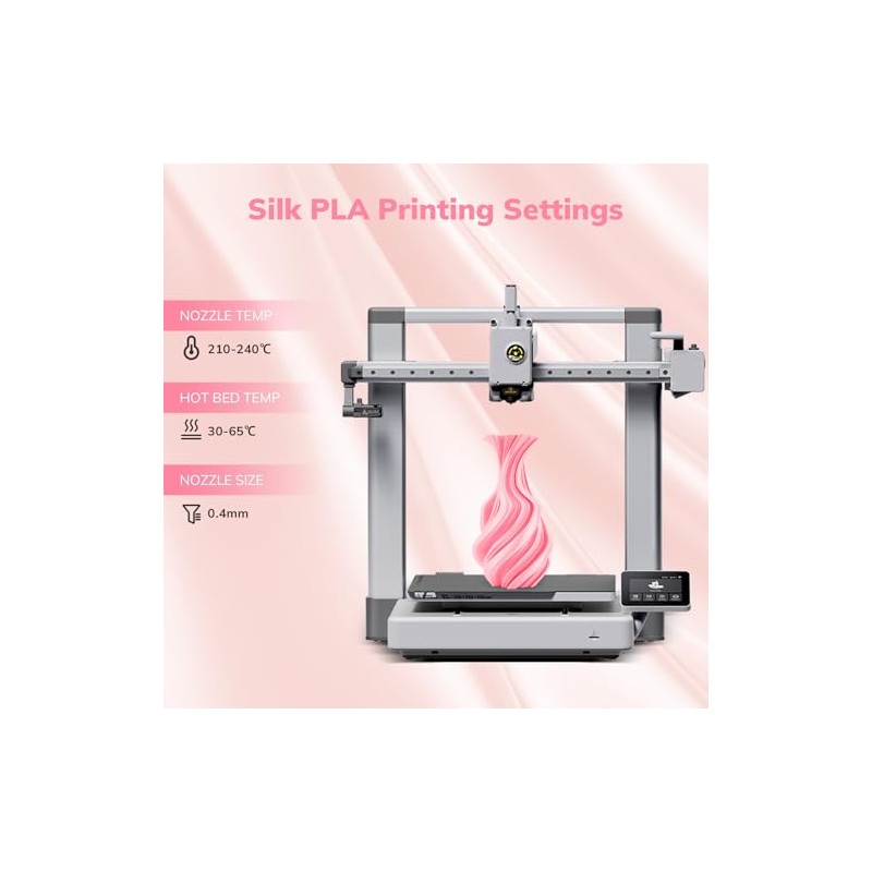 AMOLEN PLA Filament 1.75mm Silk Shiny Sakura Pink, 3D Printer