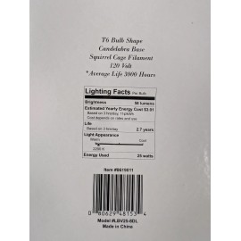 Heritage 2-Pack Light Bulbs Heritage Series Amber 25W T6 Squirrel Cage Filament #0619011