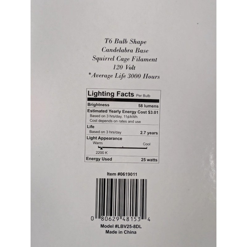 Heritage 2-Pack Light Bulbs Heritage Series Amber 25W T6 Squirrel