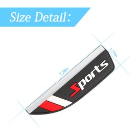 Blilo 2PCS Rear View Mirror Rain Eyebrows, Waterproof PVC Auto Side Mirror Rainproof Guard, Sports Visor Smoke Cover, Universal Exterior Accessories for Most Cars (Sport/Red)