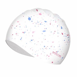 WATERTIME Unisex Soft Silicone Swim Cap for Women and Men, Intensive Training Comfortable Non-Slip Long Hair Swimming Hat (White)