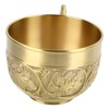 Brass Tea Cup Exquisite Embossed Patterns Retro European Small Coffee