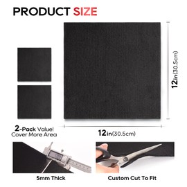 TOPDC 2 Pack Welding Blanket 12x12 Inch, High Temp Resistant Carbon Felt Pad, 5mm Thick Heat Shield Fabric Withstands 2200℉, UL94&MSDS Certified, Flexible&Cuttable for Welding Soldering Grill Firepit