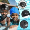 Extra Large Swim Cap for Kids Black Girls Aged 4