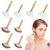 8PCS Fluffy Facial Brushes Esthetician, Fluffy Fan Brush with Long