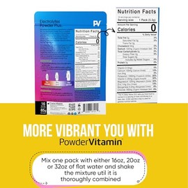 Powdervitamin Electrolitos Polvo Plus Keto Paquete Variedad Azúcar Sal Rosa Himalaya 1000mg Potasio 120mg Calcio Magnesio Ogm Cero Calorías Paquetes