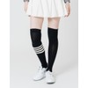 Women's Golf Socks Over Knee Socks Knee High Black Gray