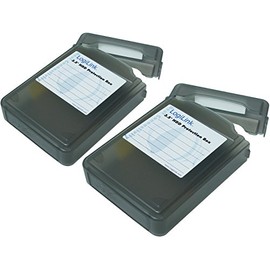 Logilink UA0133 Hard Drive Protective Case for 1x 8.9 cm (3.5 Inch) HDD, Black (Pack of 2)