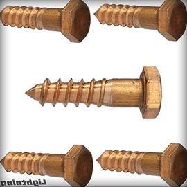 New Pack of 1 Pcs LagMetal Machine Screws Kit Bolt Hex Head Silicon Bronze Grade 651 5/16" inch x 3-1/2" inch Set Warranity by Pr-Merchant