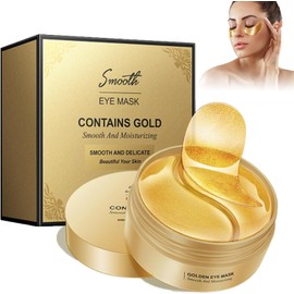 24k Gold Under Eye Patches - 60 Pcs Eye Mask Pure Gold Anti-Aging Collagen Hyaluronic Acid Under Eye Mask for Removing Dark Circles, Puffiness & Wrinkles Refresh Your Skin
