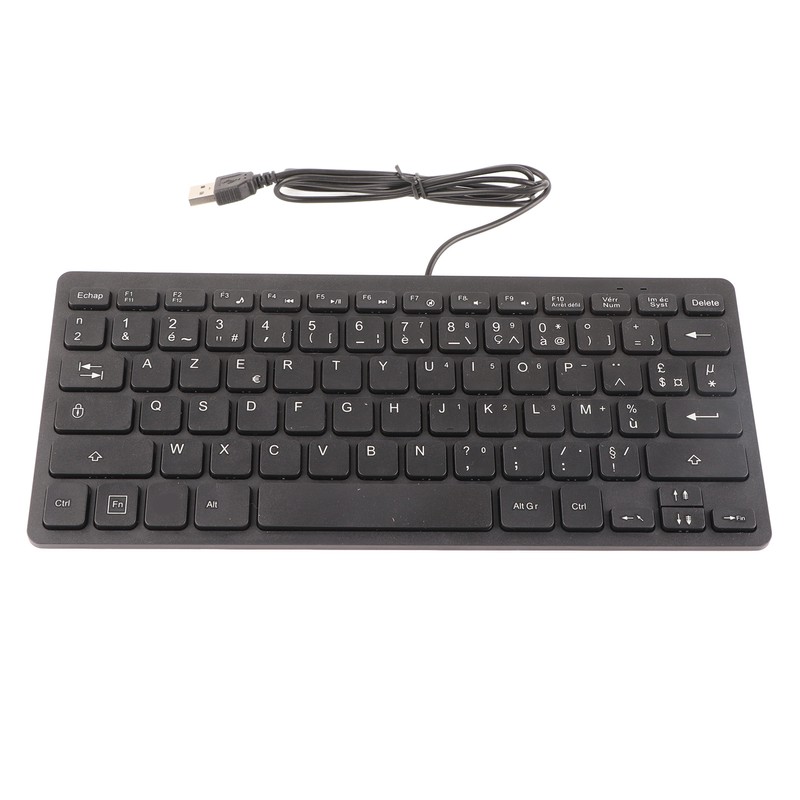 Computer Keyboards Ergonomic Design UltraThin Mini Durable Wired 78 Keys