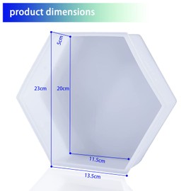 Large Silicone Molds for Resin, Actvty Large Resin Molds, 9 Inch Upgraded Hexagon Silicone Molds for Flowers Preservation, DIY Wedding, Valentine, Anniversary and Home Decors