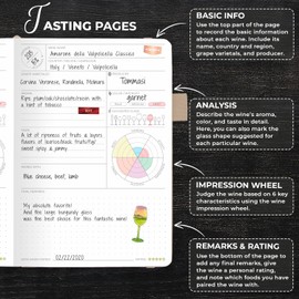 Clever Fox Wine Journal for Wine Tasting – Guided Wine Diary & Log Book with Tasting Instructions, Aroma Wheel, Food Pairing & Glass Guide – 132 Entries, Hardcover, A5 Size (Seashell)