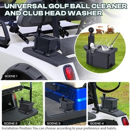 Drive-up Universal Golf Cart Ball Washer and Club Cleaner Kit, Golf Ball Cleaner and Club Head Washer, Suitable for Club Car, EZGO, Yamaha Gas and Electric Golf Carts, OEM 603836