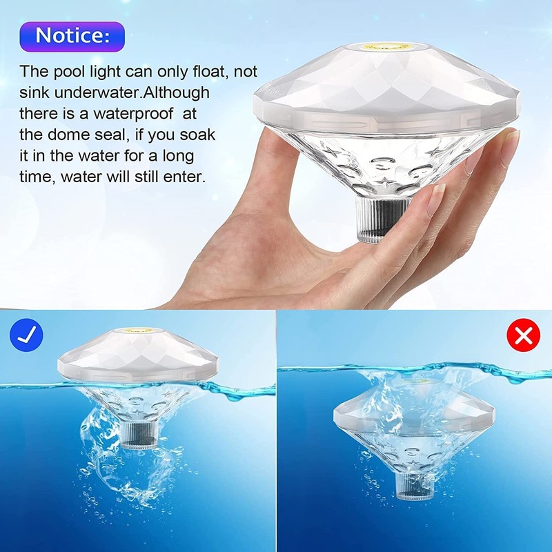 Floating Pool Lights, Pool Lights with 6 Dynamic Lighting Effects,
