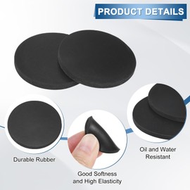 M METERXITY 30-Pack Rubber Solid Discs Washers, 35mm OD x 3mm Thickness Anti-Vibration Noise-Reducing Rubber Spacer Pads Gasket Bushings for HVAC/Washing Machines/Furniture/DIY Gasket Craft