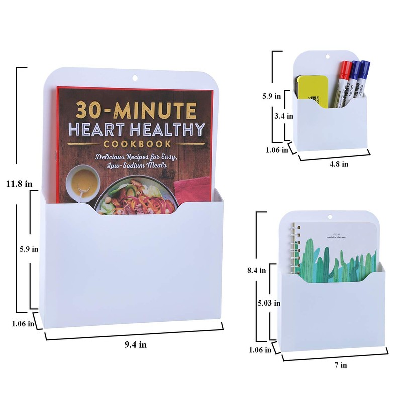 Antner 3 Pack Magnetic File Holder Magnetic Wall File Organizer