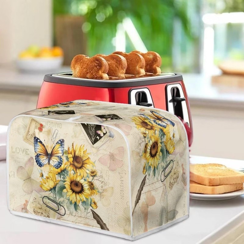 NETILGEN Toaster Dust Cover 4 Slice, Microwave Oven Grill Cover