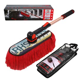 Car Duster Exterior Scratch Free Extendable Handle,Wax Cotton Hair Car Brush Kit for Car,Truck,SUV,RV and Motorcycle,Duster for car Cleaning，No Lint（CA Designer License Plate）