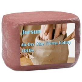 Jorsun Natural Air-Dry Clay Natural, Non-Toxic All-Purpose Compound 10LBs, All-Purpose Modeling Clay (Terra Cotta)