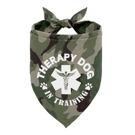 Dog Bandana, Therapy Dog in Training Dog Bandana, Camouflage Dog Scarf Printing, Dog Scarf Accessories, Dog Bandana Pet Scarf, Pet Scarf, Pet Scarf Accessories, Dog Bandana Gift (J16)