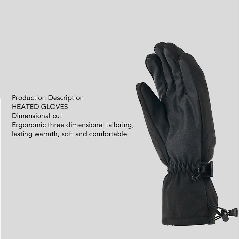 Heated Gloves Skiing Snowboarding Electric Battery Heated Gloves with 3