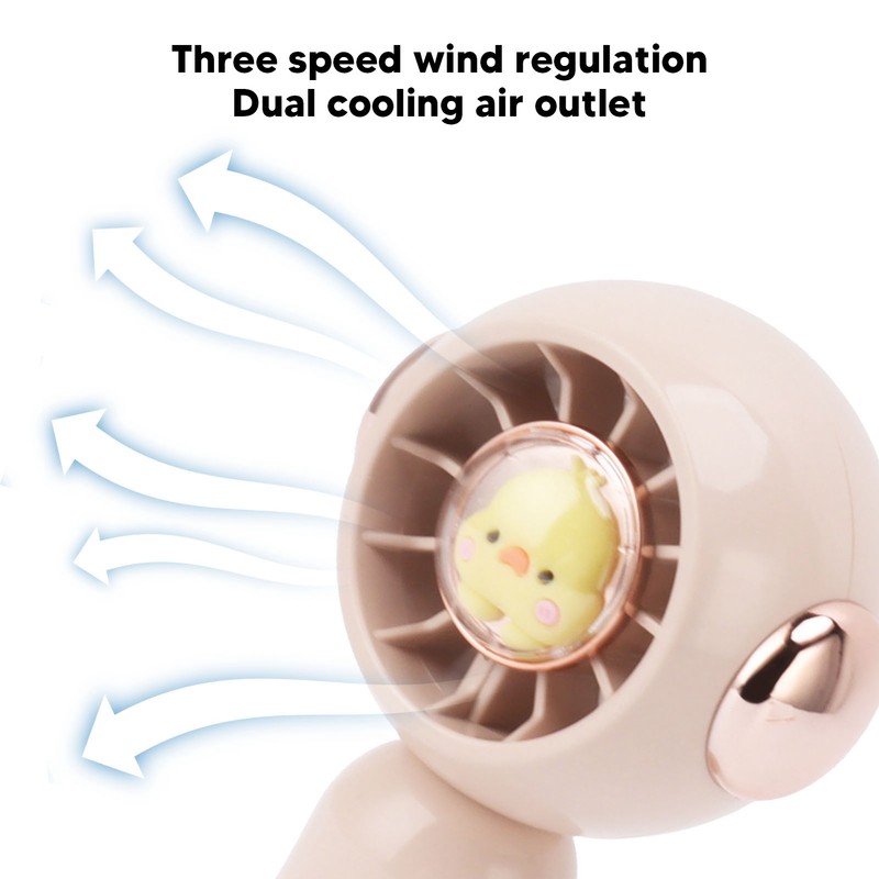 Handheld Portable Fan USB Charging Animal Cartoon Pattern Low Noise