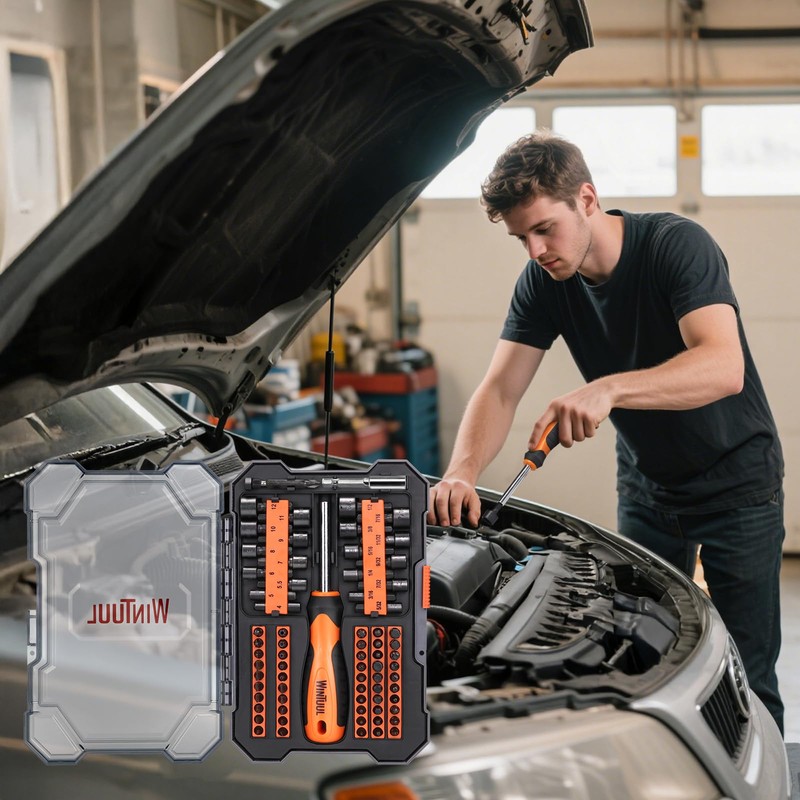 WINTUUL 73-in-1 S2 Steel Screwdriver Bit Set | 1/4” Hex