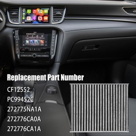Cabin Air Filter Fits for Nissan PathfinderInfiniti QX50 2019-2023, QX55 2022-2023, QX60 2022-2023; Nissan Altima 2019-2023, CF12552, PC99452C, 272775NA1A, 272776CA0A, 272776CA1A