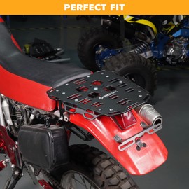 NICECNC Black Motorcycle Tail Rack Rear Luggage Rack Compatible with Honda XR650L 1993 1994 1995 1996 1997 1998 1999-2024 Aluminum