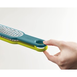 Joseph Joseph Duo 2-Piece Kitchen Grater Set, Vegetable, Cheese Coarse and Fine Grater, Citrus Zester, Opal/Green