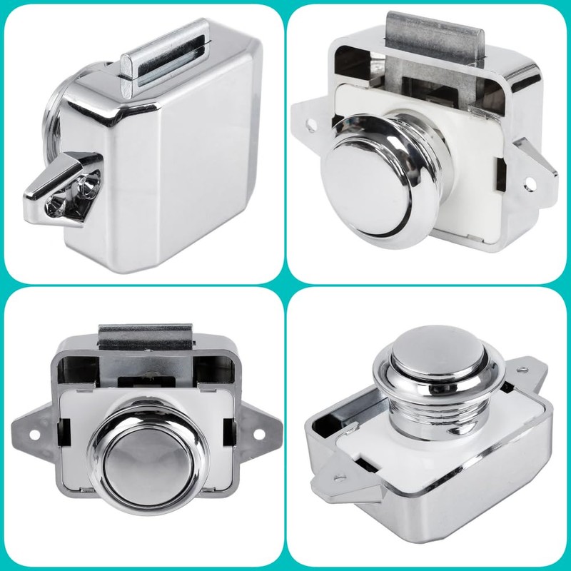 2 Pack Push Button Latches Locks Replacement Keyless Door Lock