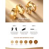 Chunky Gold Rings for Women Non Tarnish - 4Pcs 14K