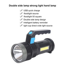 Rechargeable Spotlight, Handhold Searchlight, Outdoor Long-Range Strong Light Flashlight, 1200mAh LED Spotlight for Home, Outdoor Activities, Camping