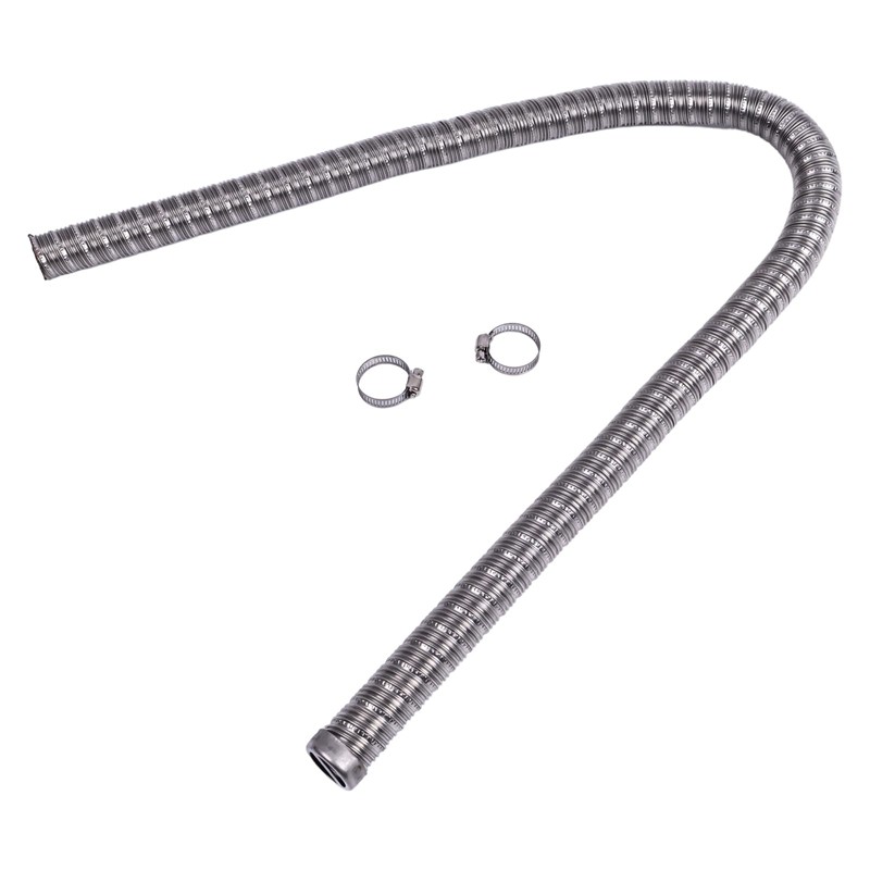 ZTUOAUMA 24mm 1M Length Double 304 Stainless Steel Exhaust Pipe