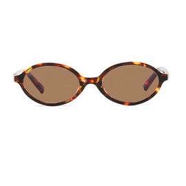 OSAGAMA Retro Oval Sunglasses Womens Trendy Round Sun Glasses Eyewear UV400 Protection (Tortoise/Brown)