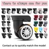 Volein 1 Pair Suitcase Wheels Replacement Wheels for Suitcase Replacement